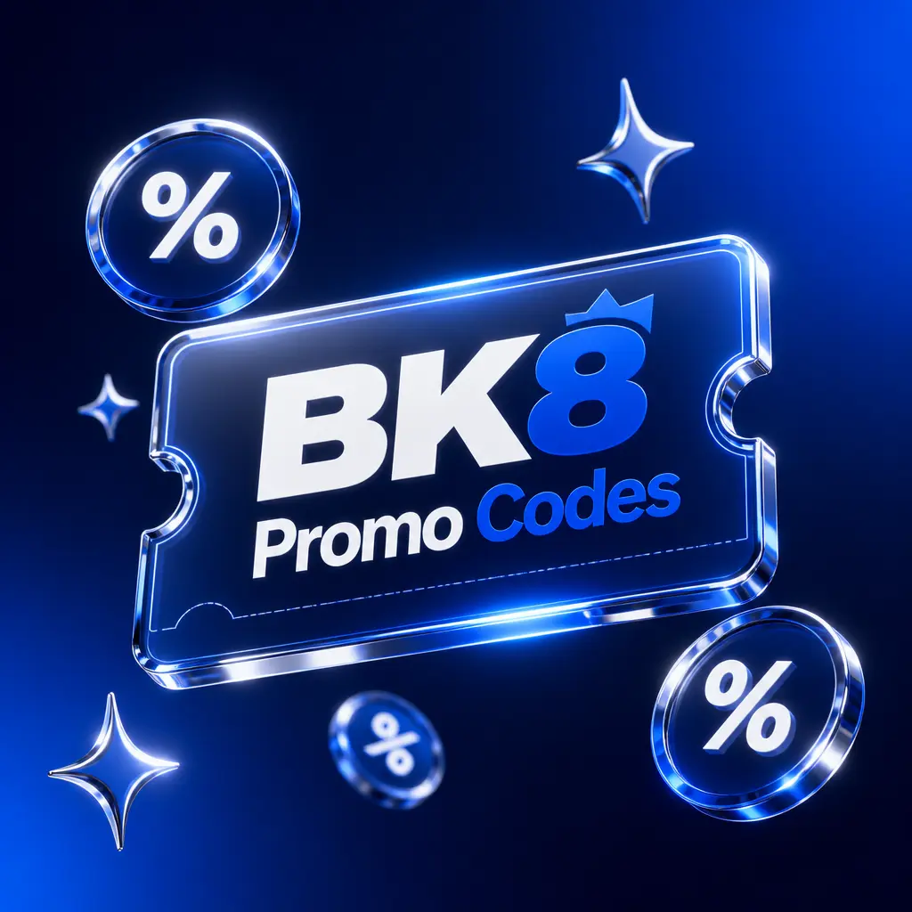 BK8 promo codes 2026 including BK8CNY26, BK8CRIC26, and BK8APP10 shown on the Promotions page for bonus deposits.