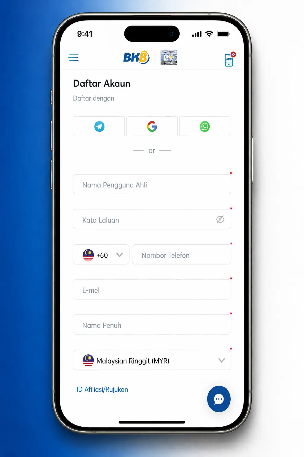 BK8 sign up steps: click Sign Up, choose registration method, enter details, verify OTP, and deposit to claim welcome bonus.